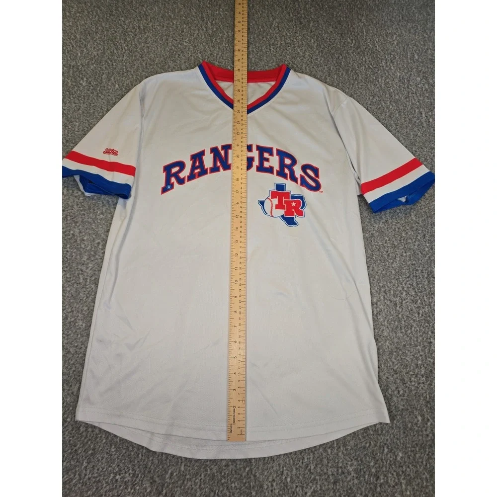 Texas Rangers Retro Throwback SGA Pullover Jersey V-Neck Medium
